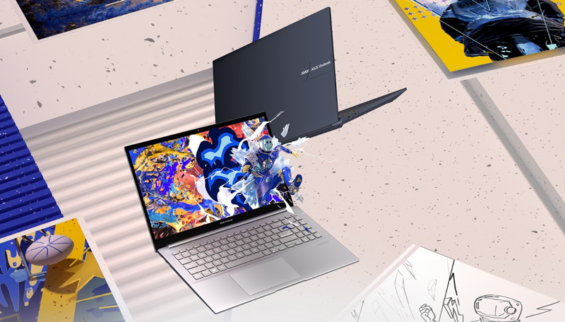 โน๊ตบุ๊คบางเบา Asus Notebook Vivobook Pro 15 K6500ZC-MA582WS Quiet Blue