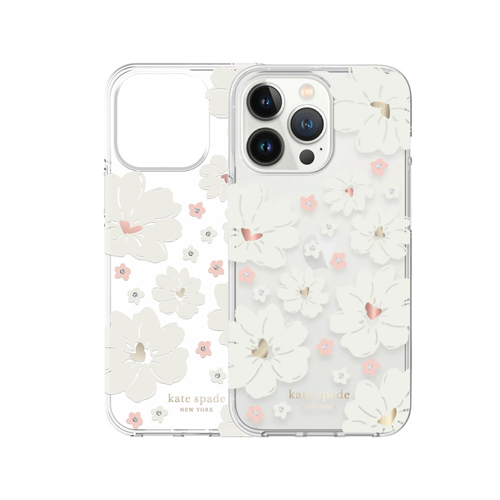 เคสไอโฟน Kate Spade New York Casing for iPhone 14 Pro () Classic  Peony/Cream/Rose Gold Foil/Gold Foil/Gems