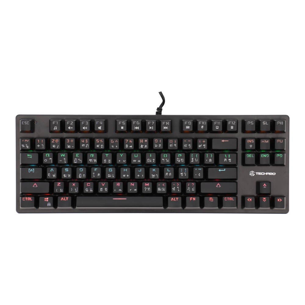 คีย์บอร์ดเกมมิ่ง TECHPRO Gaming Keyboard Mechanical FV-Q301 Black