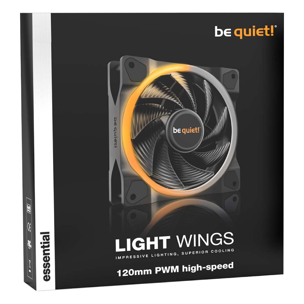 พัดลมคอม Be Quiet Fan Light Wings 120mm PWM high-speed Black