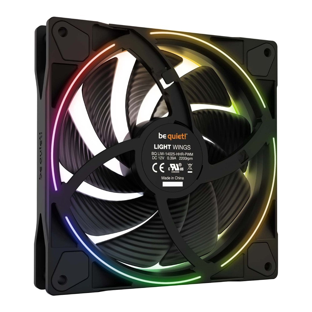 พัดลมคอม Be Quiet Fan Light Wings 140mm PWM high-speed Black