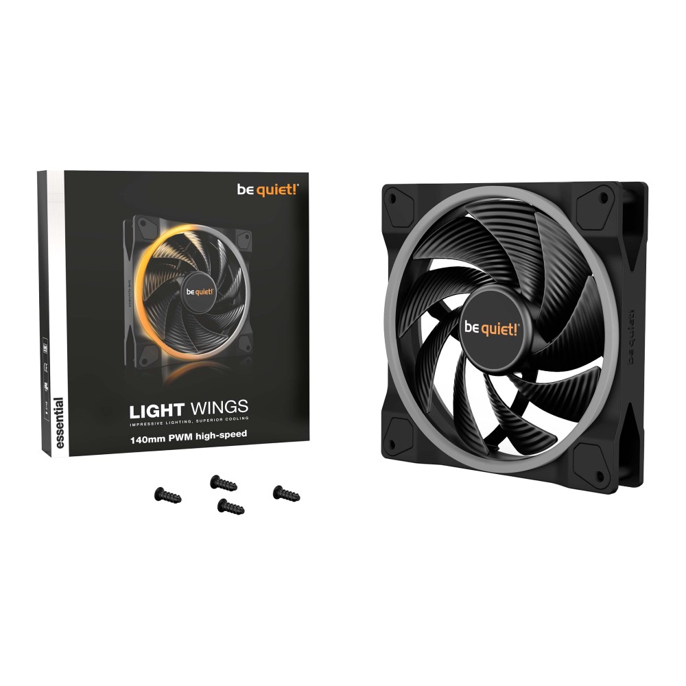พัดลมคอม Be Quiet Fan Light Wings 140mm PWM high-speed Black