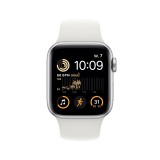 Apple Watch SE GPS + Cellular 40mm Silver Aluminium Case with White Sport Band