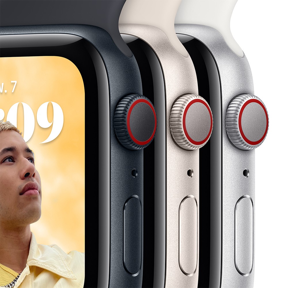 Apple Watch SE GPS + Cellular 40mm Silver Aluminium Case with White Sport Band