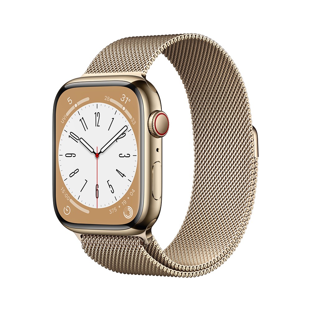 ใหม่ล่าสุด Apple Watch Series 8 GPS + Cellular 41mm Gold Stainless ...