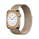 Apple Watch Series 8 Gold Stainless Steel Case with Milanese Loop  