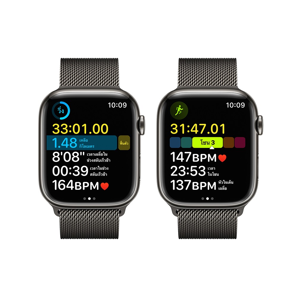graphite stainless steel case with milanese loop