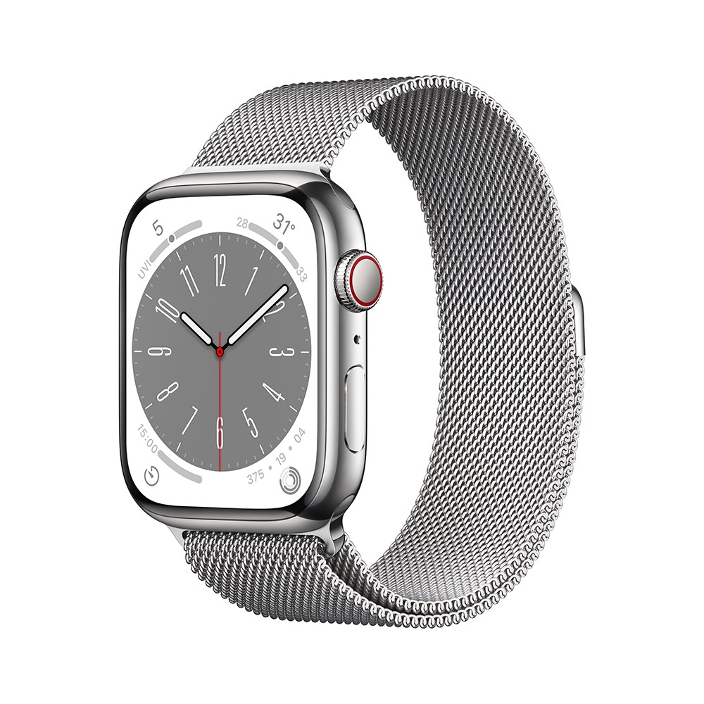 ใหม่ล่าสุด Apple Watch Series 8 GPS + Cellular 45mm Silver Stainless ...