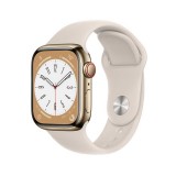 Apple Watch Series 8 Gold Stainless Steel Case with Sport Band
