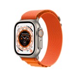 Apple Watch Ultra Titanium Case with Orange Alpine Loop 