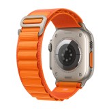 Apple Watch Ultra GPS + Cellular 49mm Titanium Case with Orange Alpine Loop - Small