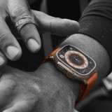 Apple Watch Ultra GPS + Cellular 49mm Titanium Case with Orange Alpine Loop - Small