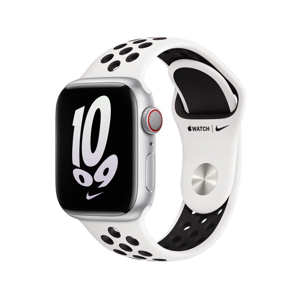 สายแอปเปิ้ลวอชของแท้ Apple Watch 45mm Summit White/Black Nike Sport Band