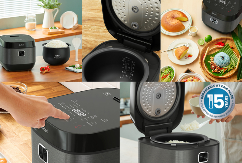 หม้อหุงข้าว TEFAL 1.8 ลิตร รุ่น RK776B66 Dark Gray