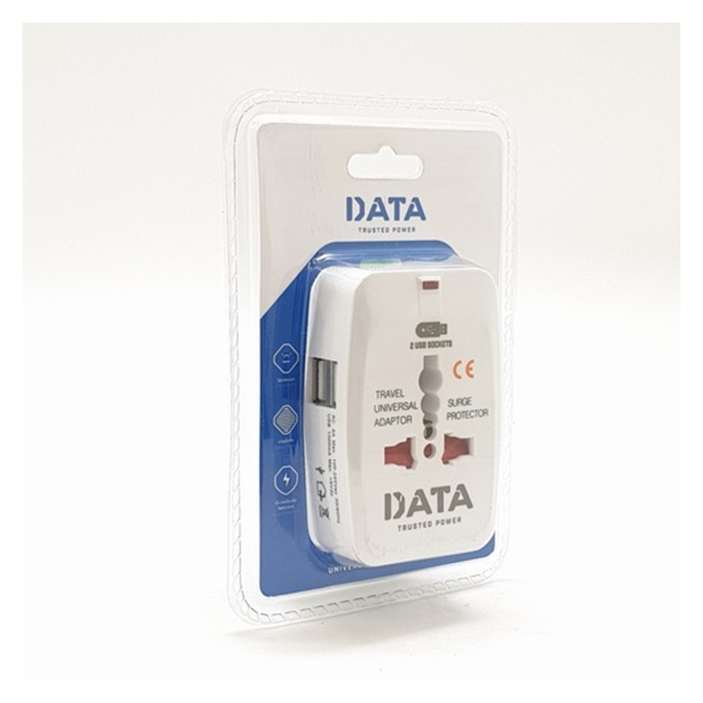 ปลั๊กแปลงไฟ DATA Adapter (DP1USB) White