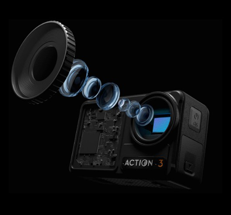 กล้องแอคชั่น DJI Osmo Action 3 Adventure Combo กล้อง 4k มีประสิทธิภาพสูง