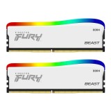 แรมพีซี Kingston Ram PC DDR4 16GB/3200MHz.CL16 (8GBx2) Fury Beast RGB Special Edition (White)