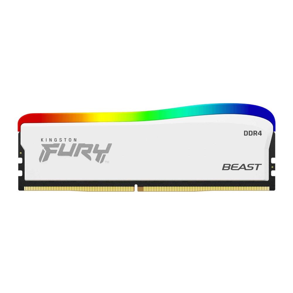 แรมพีซี Kingston DDR4 8GB/3600MHz.CL17 (8GBx1) Fury Beast RGB Special Edition (White)