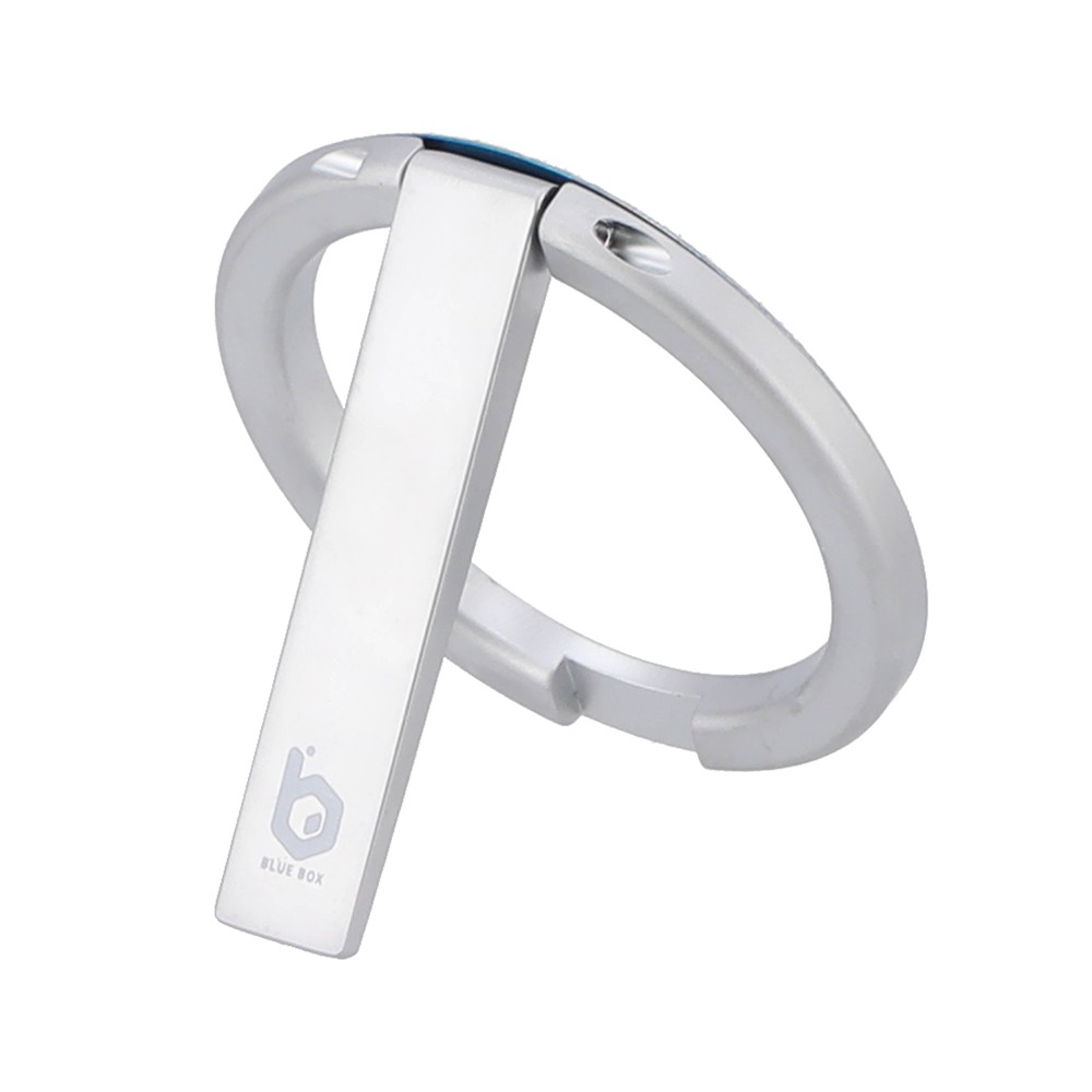 แหวนจับมือถือ Blue Box iPhone Magnetic Stand Ring - Sliver