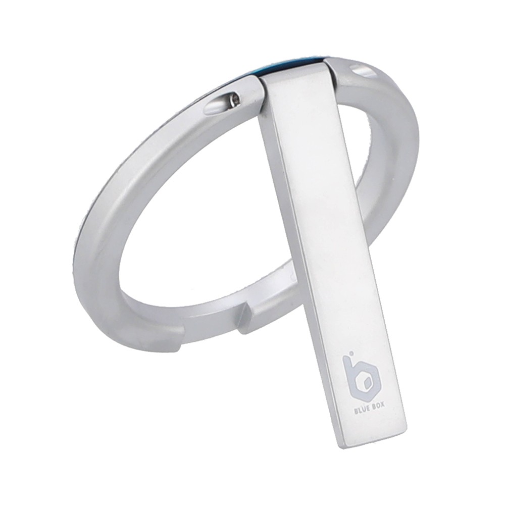แหวนจับมือถือ Blue Box iPhone Magnetic Stand Ring - Sliver