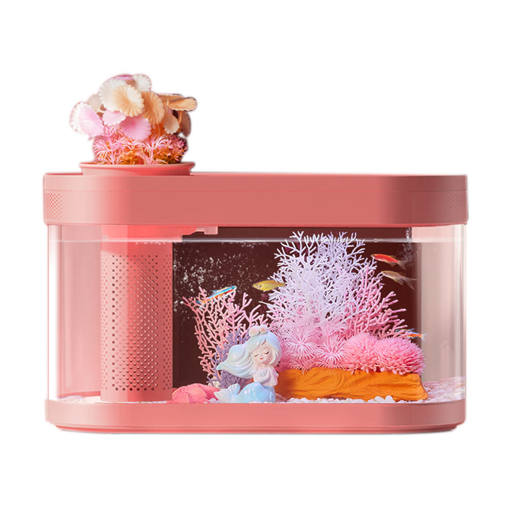 ตู้ปลา Xiaomi Descriptive Geometry Ecological Lazy Fish ตู้ปลามินิแต่งบ้าน