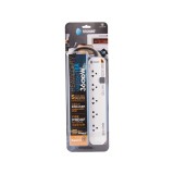 รางปลั๊กไฟ Toshino Plug 5 Way 1 Switch (P5315-5M WG) White