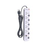 ปลั๊กไฟ Toshino Plug 5 Way 6 Switch 2 USB 5M. (P5375USB-5M WG)