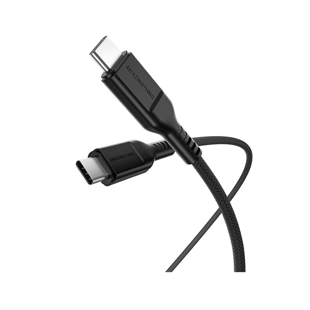 สายชาร์จ AMAZINGthing USB-C to USB-C Thunder Pro 60W 2.1 เมตร Black