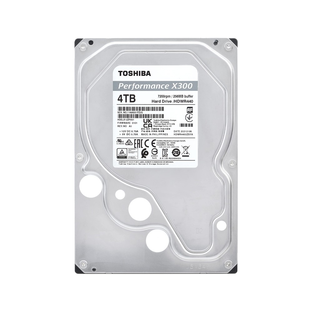 ฮาร์ดดิสก์ Toshiba HDD 4TB 7200rpm 128GB X300 - 3 Year