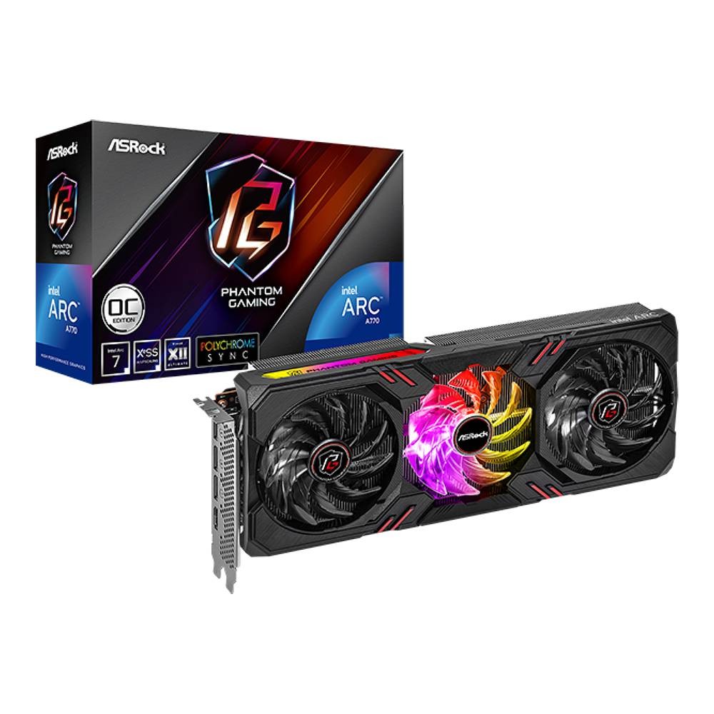 การ์ดจอ ASRock Intel ARC A770 Phantom Gaming D OC 8GB GDDR6 256-bit