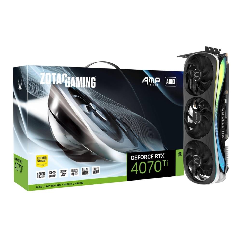 การ์ดจอ Zotac Gaming Vga Geforce Rtx 4070 Ti Amp Extreme Airo 12gb Gddr6x 192 Bit 7269