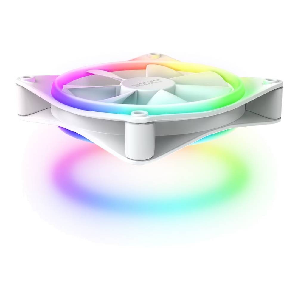 พัดลมคอม NZXT FAN F120 120mm (1x120mm) RGB DUO White : RF-D12SF-W1