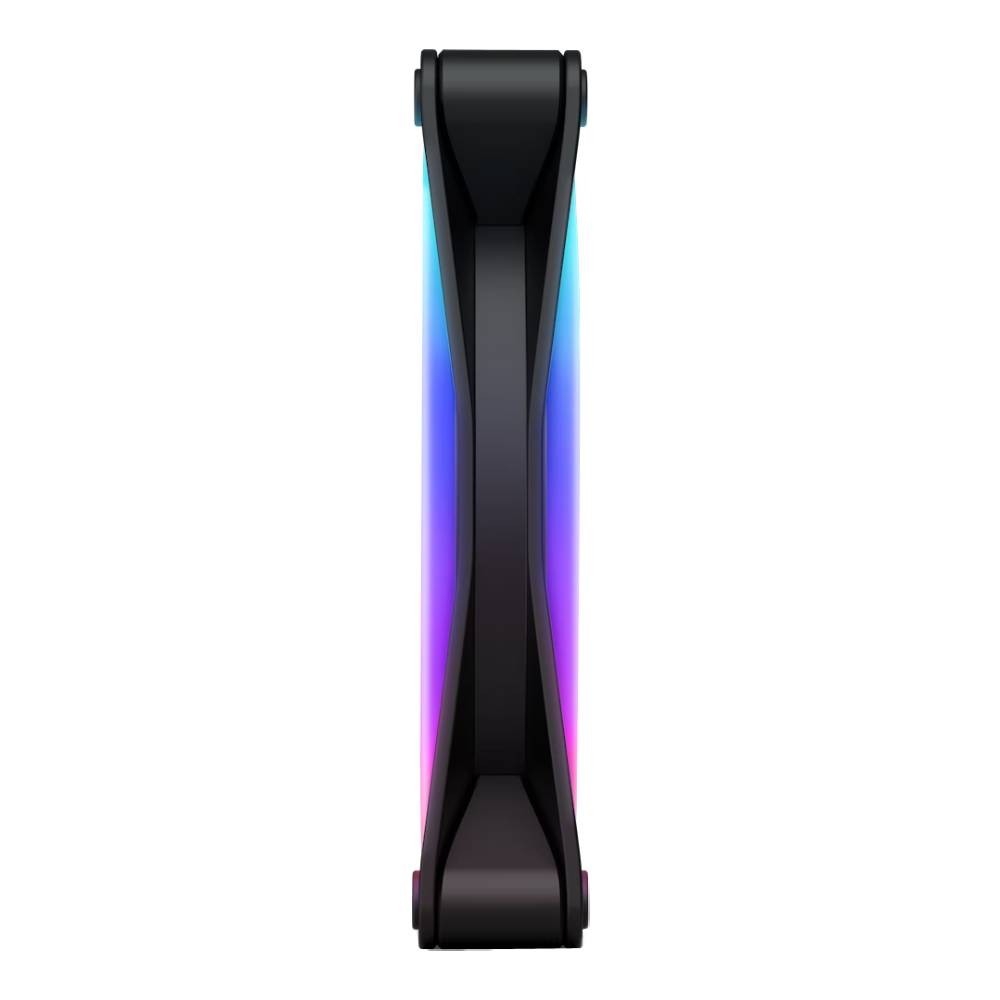 พัดลมคอม NZXT FAN F140 140mm (1x140mm) RGB DUO Black : RF-D14SF-B1
