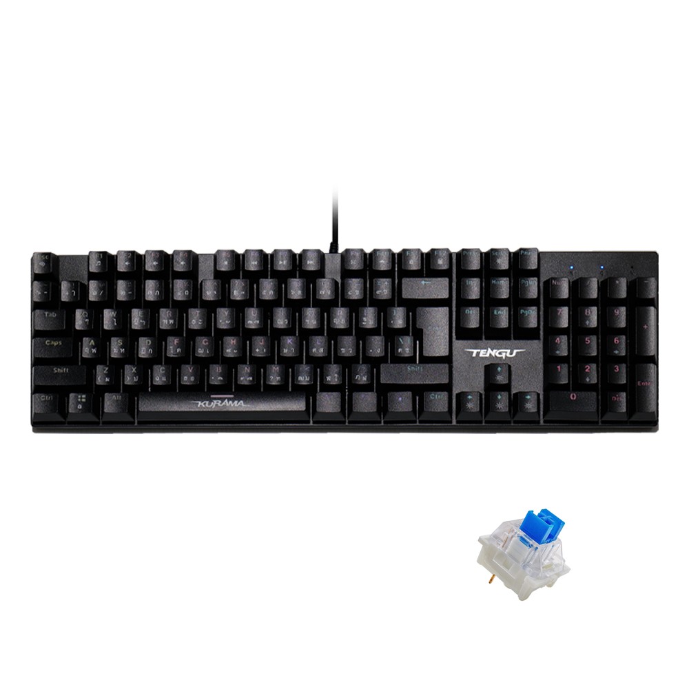 Blue Tang Keymod คีย์บอร์ดเกมมิ่ง Tengu รุ่น Kurama Blue Switch B-Bk สีดำ