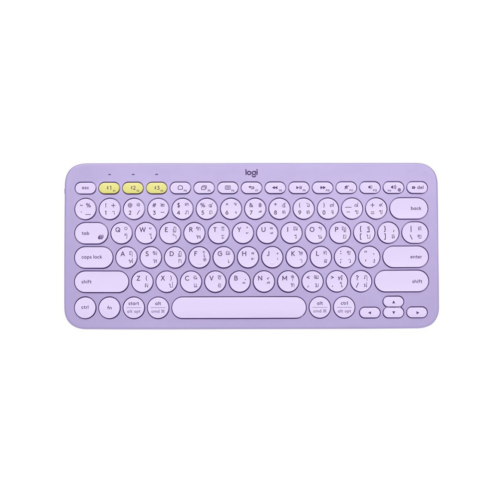 คีย์บอร์ดไร้สาย Logitech Bluetooth Keyboard Multi-Device K380 Lavender TH/EN