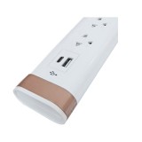 ปลั๊กไฟ DATA Plug 3 Way 1 Switch 2 USB 3M. (LVUC45 3M)
