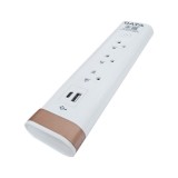 ปลั๊กไฟ DATA Plug 3 Way 1 Switch 2 USB 3M. (LVUC45 3M)