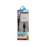 อะแดปเตอร์พร้อมสายชาร์จ ASAKI Wall USB Charger 1 USB-A (22.5W) White + USB-A to USB-C Cable 1m Black