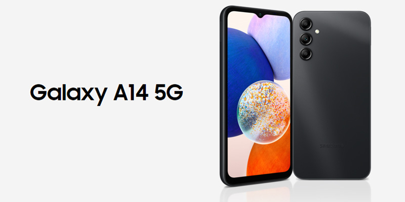 Galaxy A14 (5G)  สัมผัสทุกสิ่งด้วยสีที่มีความละเอียดสูงและสมจริง มาพร้อมกับหน้าจอขนาดใหญ่ กล้องที่ยอดเยี่ยม และสิ่งจำเป็นทั้งหมดที่คุณต้องการเพื่อเชื่อมต่อด้วยความเร็ว 5G ด้วยระบบกล้องสามเลนส์