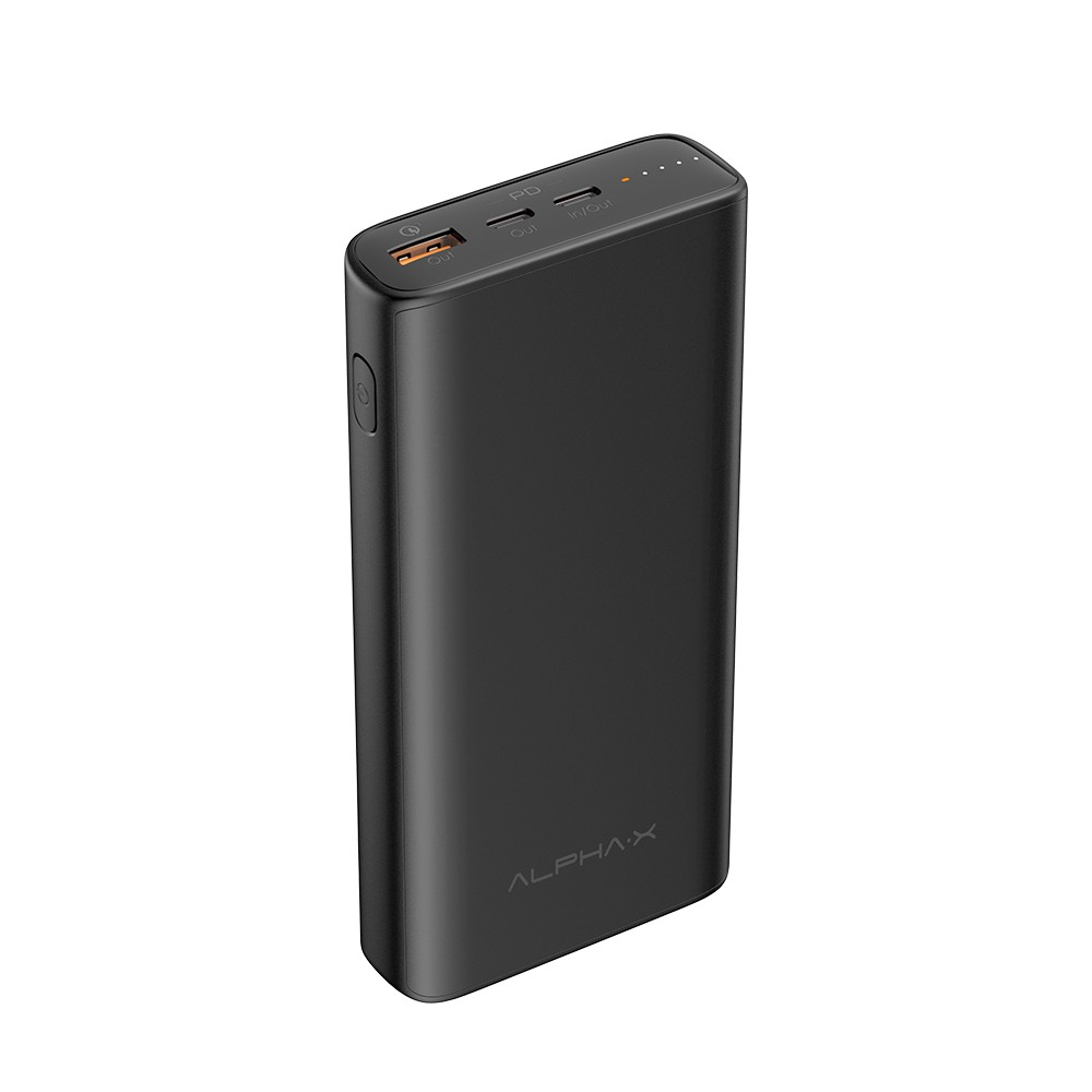 พาวเวอร์แบงค์ ALPHA ความจุ 20,000 mAh C100W-PD Black
