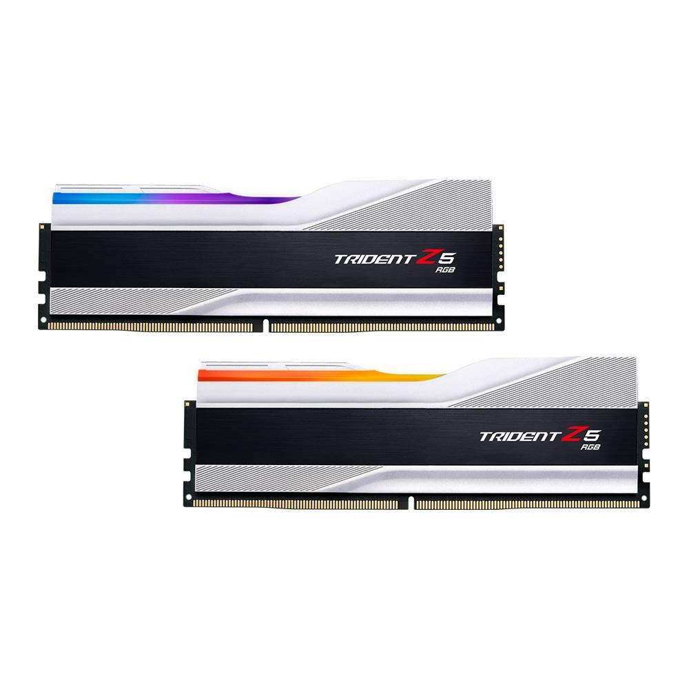 แรมพีซี G.Skill DDR5 32GB/6000MHz.CL30 (16GBx2) Trident Z5 RGB Silver