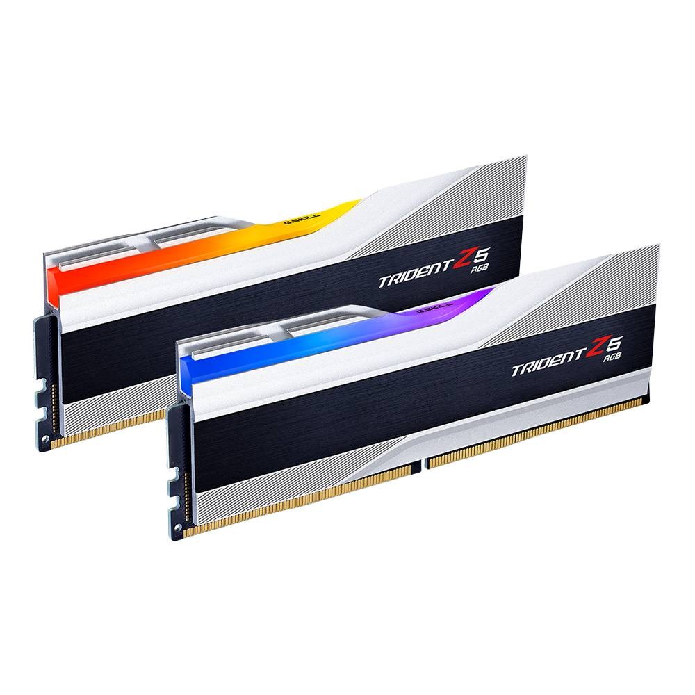 แรมพีซี G.Skill DDR5 32GB/6000MHz.CL30 (16GBx2) Trident Z5 RGB Silver