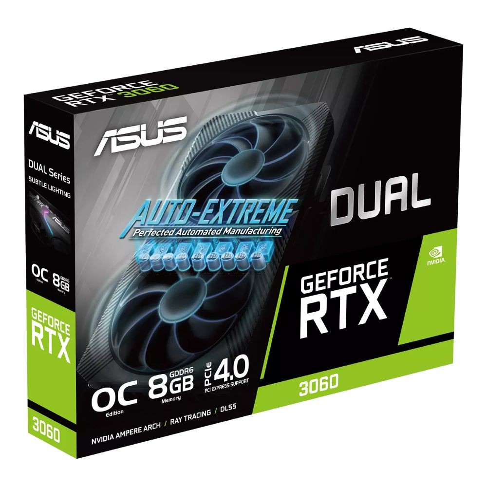 การ์ดจอ ASUS DUAL-RTX3060-O8G 8GB GDDR6 128-bit