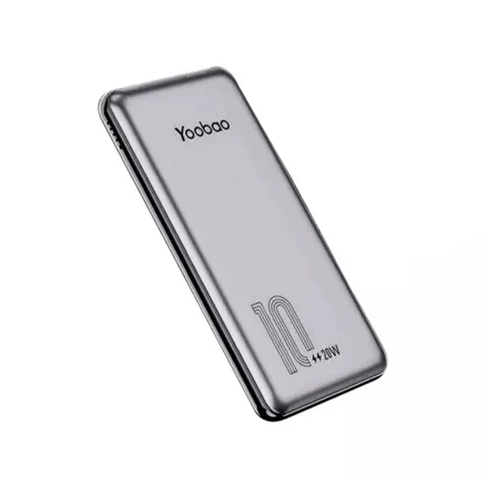 พาวเวอร์เเบงค์ Yoobao ความจุ 10,000mAh (PD3.0) Quick Charge Gray