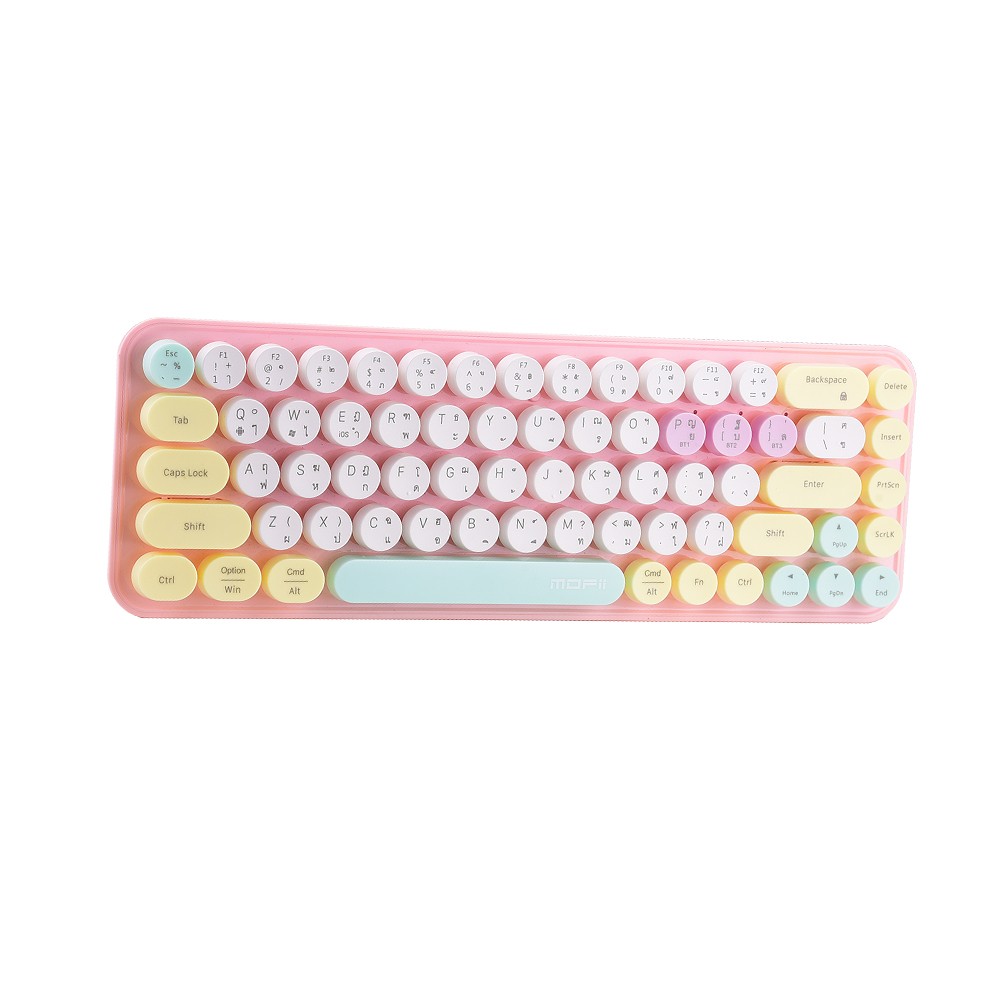 คีย์บอร์ดไร้สาย MOFii Bluetooth Brownie Pink Lemon