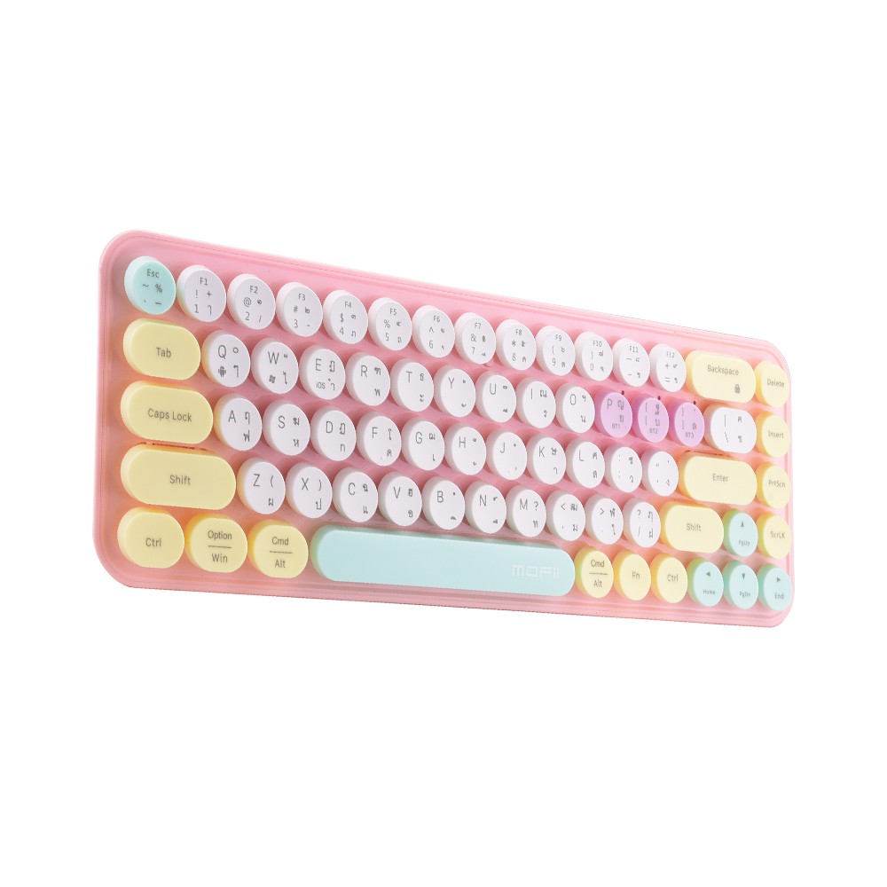 คีย์บอร์ดไร้สาย MOFii Bluetooth Brownie Pink Lemon