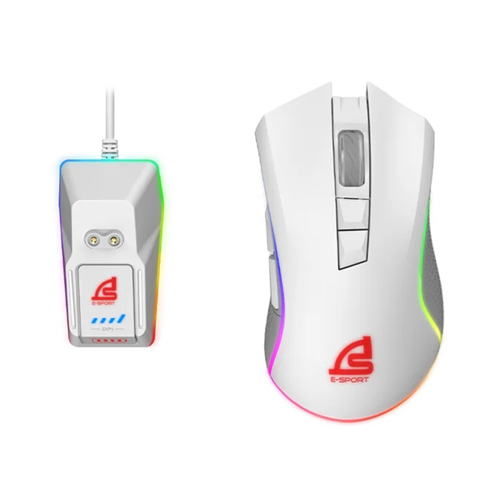 เมาส์เกมมิ่ง Signo Gaming Mouse Wireless Macro Vortex WG-900 W White