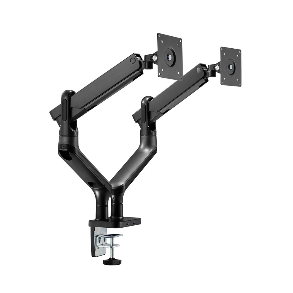 แขนจับจอมอนิเตอร์ Liv Dual Extra Monitor Arm Space Grey พร้อมดีไซน์