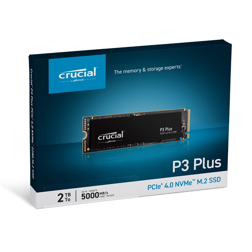  Crucial SSD P3 Plus 2TB M 2 PCIe NVMe R5000MB s W4200MB s 