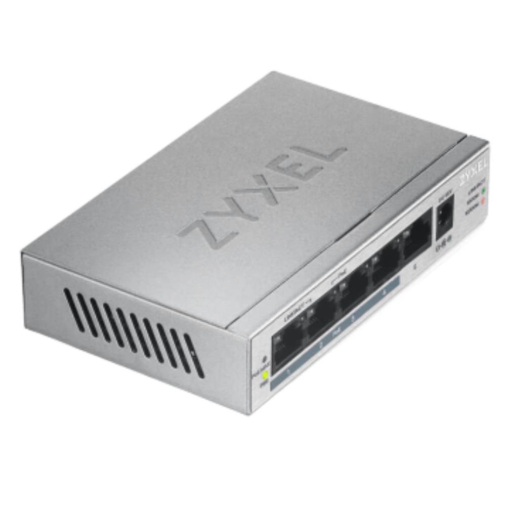 สวิตช์ฮับ Zyxel Network GS1005HP 5-Port GbE Unmanaged PoE Switch